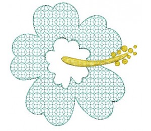 Stickdatei - Hibiskus Gemustert